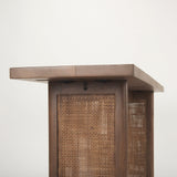 Grier Medium Brown Solid Wood w/ Cane Console Table by Mercana at Eve Furniture