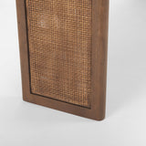 Grier Medium Brown Solid Wood w/ Cane Console Table by Mercana at Eve Furniture