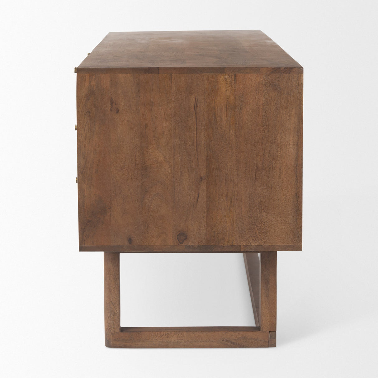 Grier Medium Brown Solid Wood W/ Cane Office Desk by Mercana at Eve Furniture