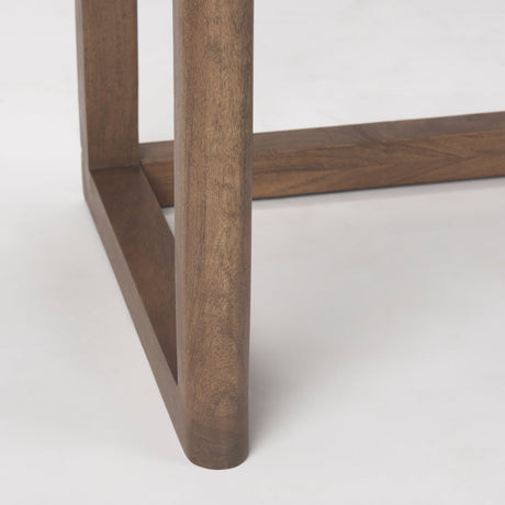 Grier Medium Brown Solid Wood W/ Cane Office Desk by Mercana at Eve Furniture