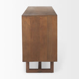 Grier Medium Brown Solid Wood W/Cane Sideboard by Mercana at Eve Furniture