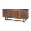 Grier Medium Brown Solid Wood W/Cane Sideboard by Mercana at Eve Furniture