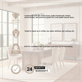 Grier Medium Brown Wood w/ Cane Dining Table by Mercana at Eve Furniture