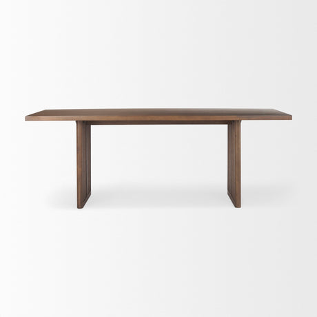 Grier Medium Brown Wood w/ Cane Dining Table by Mercana at Eve Furniture