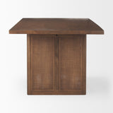 Grier Medium Brown Wood w/ Cane Dining Table by Mercana at Eve Furniture