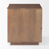 Grier Medium Brown Wood w/ Cane End Table by Mercana at Eve Furniture