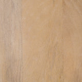 Grier Set of 2 Light Brown Solid Wood w/ Cane Nesting Accent Tables by Mercana at Eve Furniture