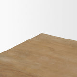 Grier Set of 2 Light Brown Solid Wood w/ Cane Nesting Accent Tables by Mercana at Eve Furniture