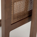 Grier Set of 2 Medium Brown Solid Wood w/ Cane Nesting Accent Tables by Mercana at Eve Furniture