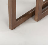 Grier Set of 2 Medium Brown Solid Wood w/ Cane Nesting Accent Tables by Mercana at Eve Furniture