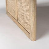 Grier Square Light Brown Wood w/ Cane Coffee Table by Mercana at Eve Furniture