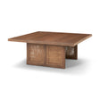 Grier Square Medium Brown Solid Wood w/ Cane Coffee Table by Mercana at Eve Furniture
