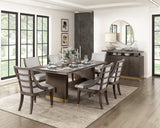 Griffin Brown Extendable Dining Set by Homelegance at Eve Furniture