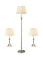 Griffin Brushed Nickel 3-Piece Slender Lamp Set by Coaster at Eve Furniture