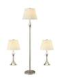 Griffin Brushed Nickel 3-Piece Slender Lamp Set by Coaster at Eve Furniture