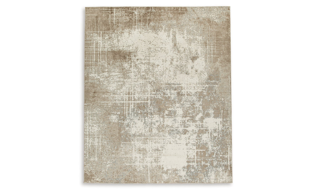 Grifflain Tan/Brown/Gray Large Rug by Ashley at Eve Furniture