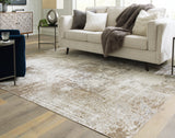 Grifflain Tan/Brown/Gray Large Rug by Ashley at Eve Furniture