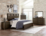 Griggs Dark Brown King Panel Bed by Homelegance at Eve Furniture