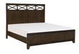 Griggs Dark Brown King Panel Bed by Homelegance at Eve Furniture