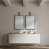 Grimm Rectangular Gray Metal Frame Mirror by Mercana at Eve Furniture