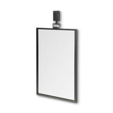 Grimm Rectangular Gray Metal Frame Mirror by Mercana at Eve Furniture