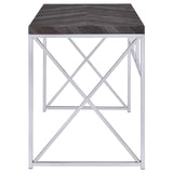 Grimma Rustic Gray Herringbone Writing Desk