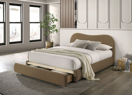 Grimsby Brown Eastern King Bed by Furniture of America at Eve Furniture