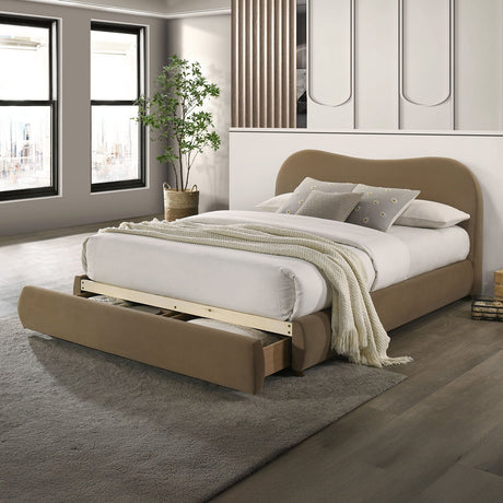 Grimsby Brown Eastern King Bed by Furniture of America at Eve Furniture
