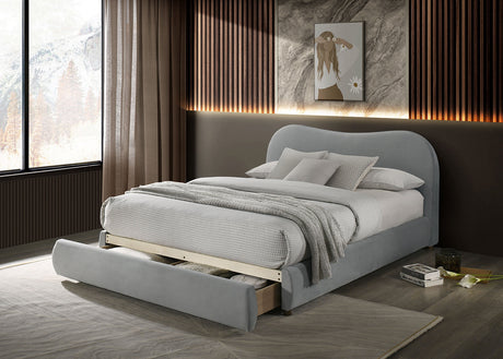 Grimsby Light Gray Eastern King Bed by Furniture of America at Eve Furniture