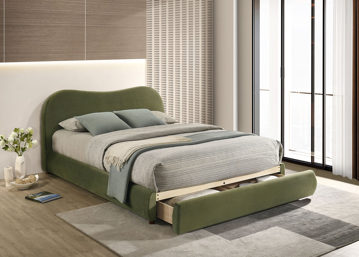 Grimsby Olive Green Queen Bed
