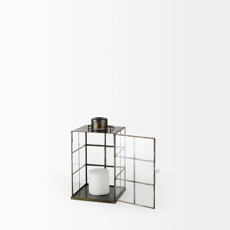 Grimwig (Small) LANTERN W/SHEET BASE WITHOUT BEVEL by Mercana at Eve Furniture