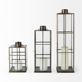 Grimwig (Small) LANTERN W/SHEET BASE WITHOUT BEVEL by Mercana at Eve Furniture