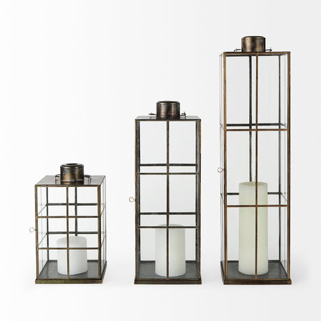 Grimwig (Small) LANTERN W/SHEET BASE WITHOUT BEVEL by Mercana at Eve Furniture