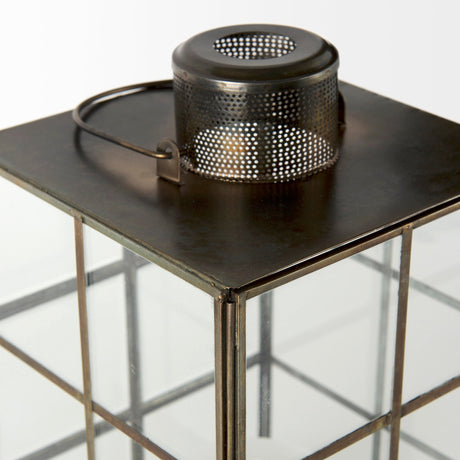 Grimwig (Small) LANTERN W/SHEET BASE WITHOUT BEVEL by Mercana at Eve Furniture