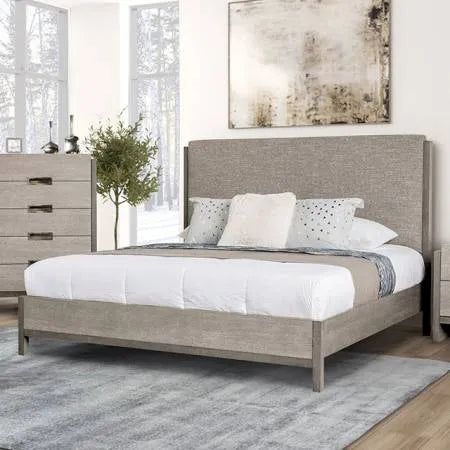 Gristalt Stone Gray 5-Piece Queen Bedroom Set by Furniture of America at Eve Furniture