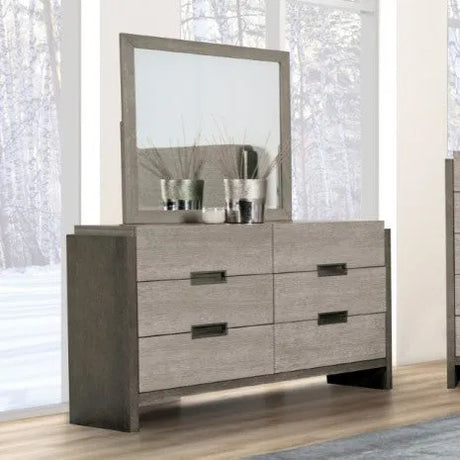 Gristalt Stone Gray 5-Piece Queen Bedroom Set by Furniture of America at Eve Furniture