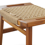 Grit Rustic Solid Wood Frame Loom Stool by Ashcroft Furniture at Eve Furniture