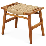 Grit Rustic Solid Wood Frame Loom Stool by Ashcroft Furniture at Eve Furniture