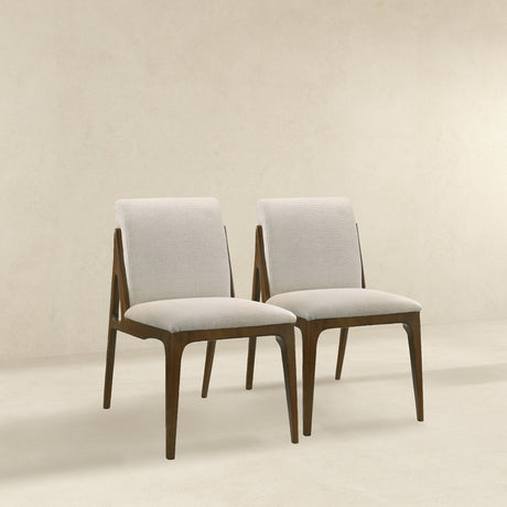 Grivelle Cream Fabric Dining Chair (Set Of 2) by Ashcroft Imports at Eve Furniture