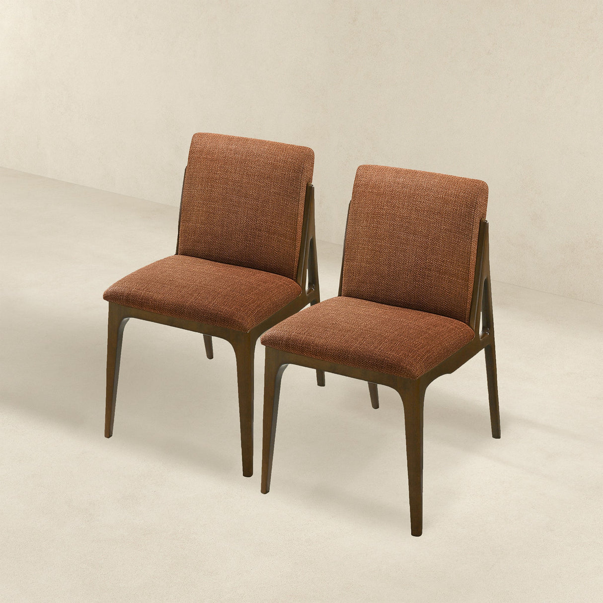 Grivelle Orange Fabric Dining Chair (Set Of 2) by Ashcroft Furniture at Eve Furniture