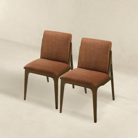 Grivelle Orange Fabric Dining Chair (Set Of 2) by Ashcroft Furniture at Eve Furniture