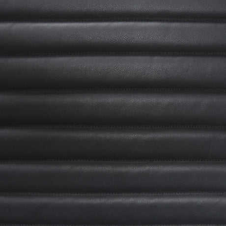 Grosjean Black Leather w/ Black Metal Frame Accent Chair by Mercana at Eve Furniture