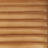 Grosjean Brown Leather Wrap Metal Frame Accent Chair by Mercana at Eve Furniture