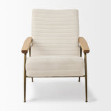 Grosjean Cream Boucle Accent Chair by Mercana at Eve Furniture