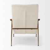 Grosjean Cream Boucle Accent Chair by Mercana at Eve Furniture
