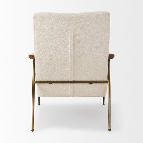 Grosjean Cream Boucle Accent Chair by Mercana at Eve Furniture
