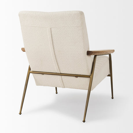 Grosjean Cream Boucle Accent Chair by Mercana at Eve Furniture