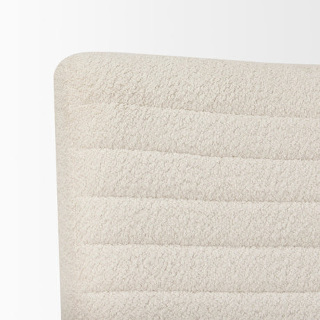 Grosjean Cream Boucle Accent Chair by Mercana at Eve Furniture