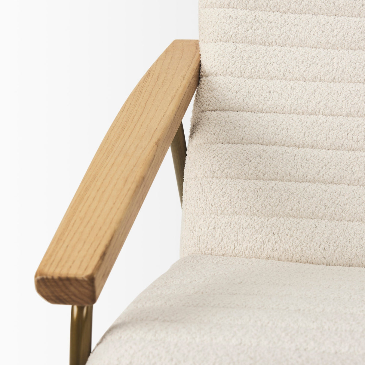 Grosjean Cream Boucle Accent Chair by Mercana at Eve Furniture