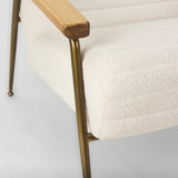 Grosjean Cream Boucle Accent Chair by Mercana at Eve Furniture